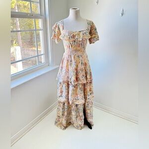 Floral lace eyelet dress like new